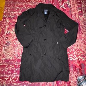 Facconable Single-Breasted Trench Coat